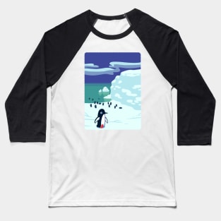 Penguins on Ice Baseball T-Shirt